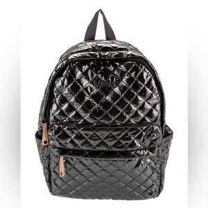 MZ WallaceBlack Patent Leather Metro Backpack